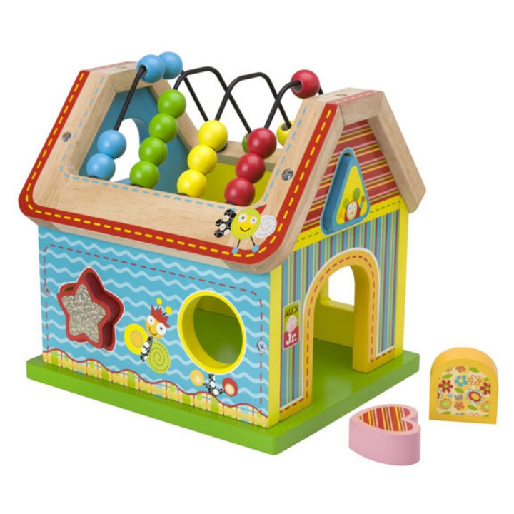 Играчка тип сортираща кутия, Алекс, A1995, Абакус, 20 x 22 x 20 см, 10 месеца+, Многоцветен