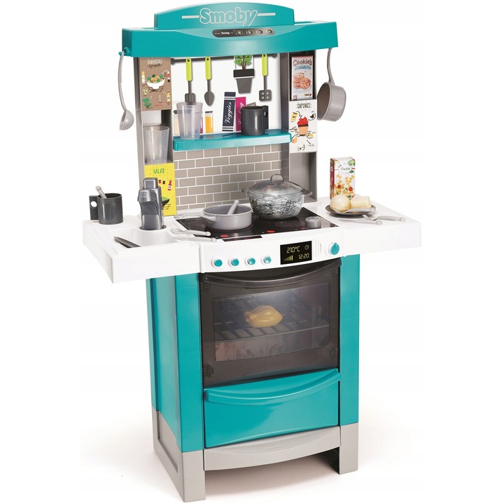 Детска кухня Smoby, Cooktronic Magic Bubble, Пластмаса, 3+ години, Син