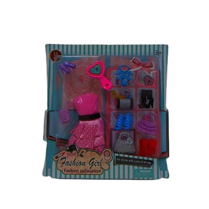 Haine pentru papusi + accesorii, Multicolor