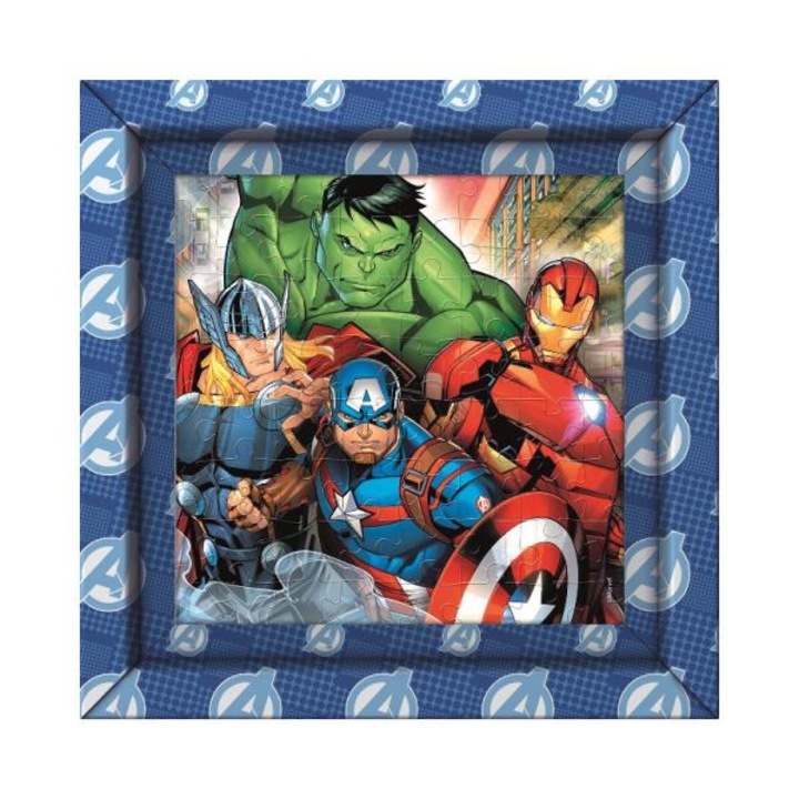 Пъзел с рамка, Clementoni, Avengers 38801, 60 части, 27 x 27 cm, 6 години+, Многоцветен