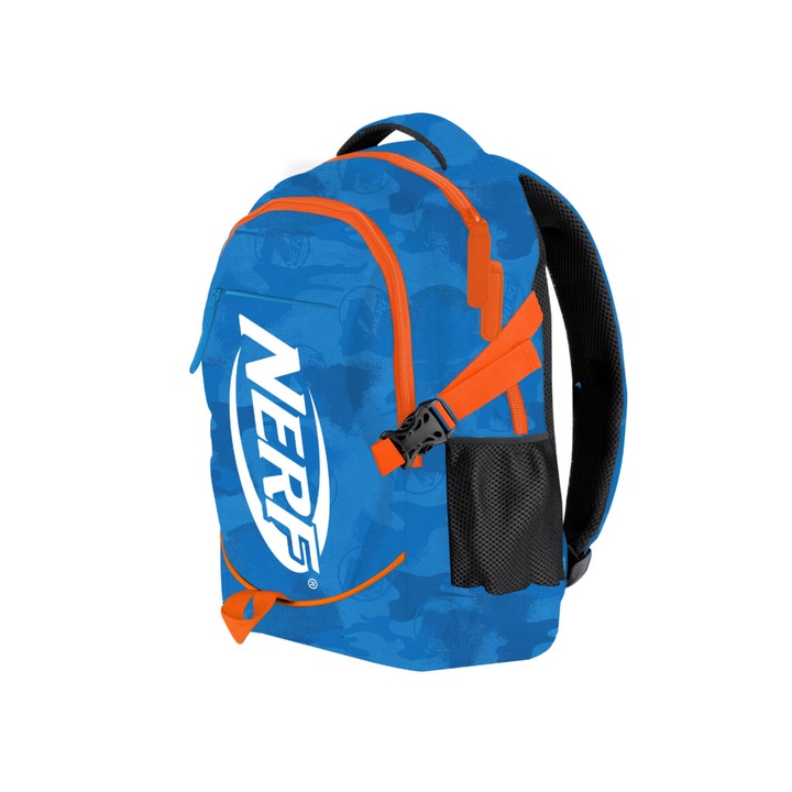Iskolai és sport hátizsák, NERF, kék/narancs