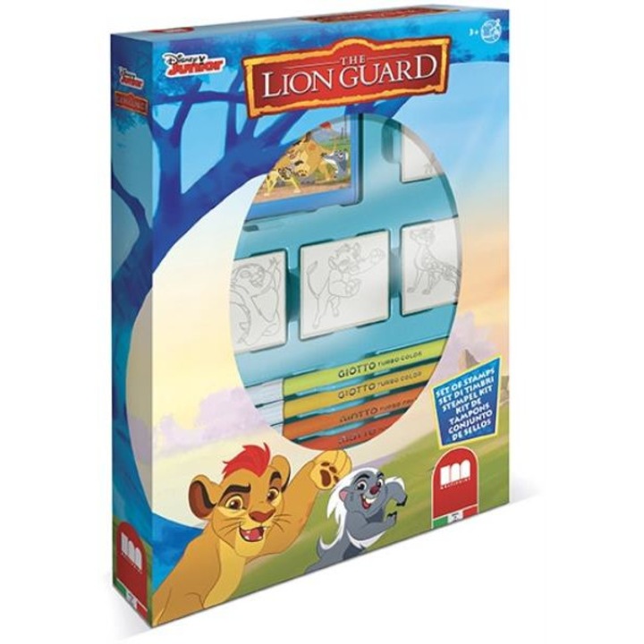 Set stampile Disney, Lion King, 4 stampile, 1 pernuta, 7 markere, 19x3.3x27cm