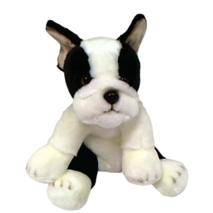 Играчка куче, SmilyPlay, Plus, 30 см, бяло/черно