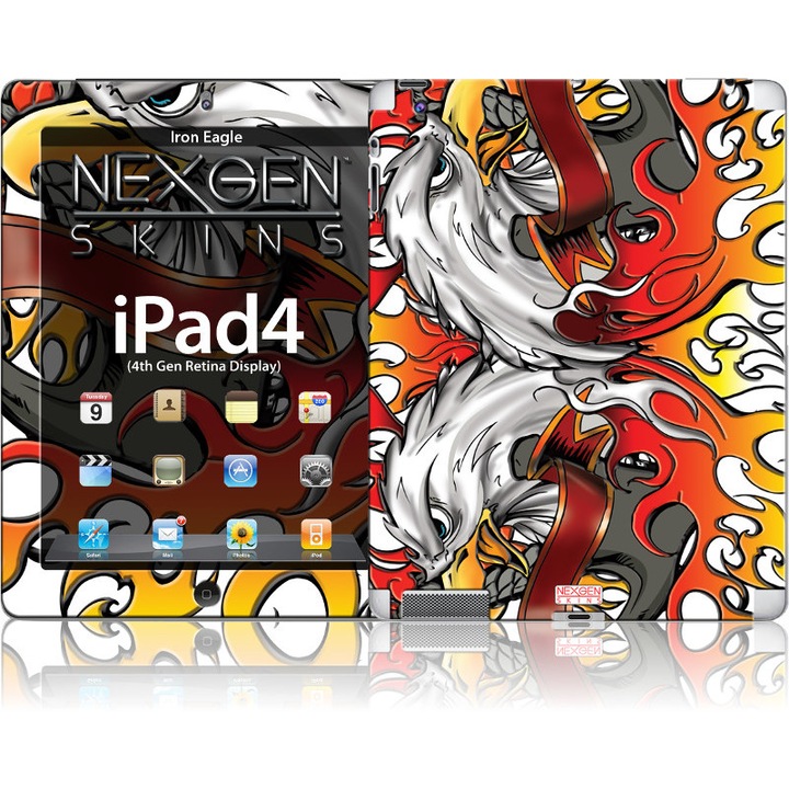ND38_IPAD40009 Nexgen Skins - Skinek készlet iPad 2/3/4 borítóhoz 3D hatással (Iron Eagle 3D)