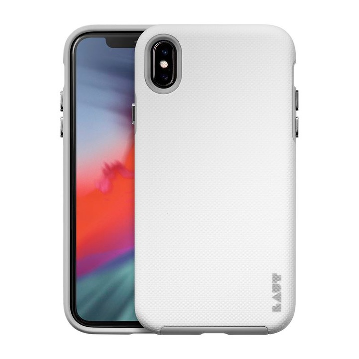 Хибриден калъф за iPhone Xs Max, бял, ND38_LAUT_IP18-L_SH_W Laut Shield