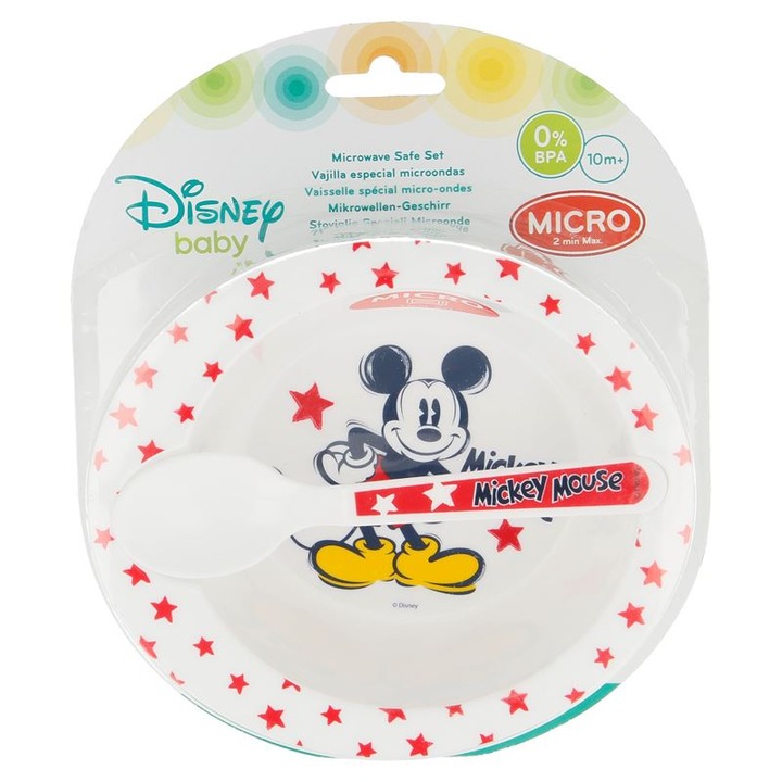 Set cuptor cu microunde (bol si lingura), Disney Baby