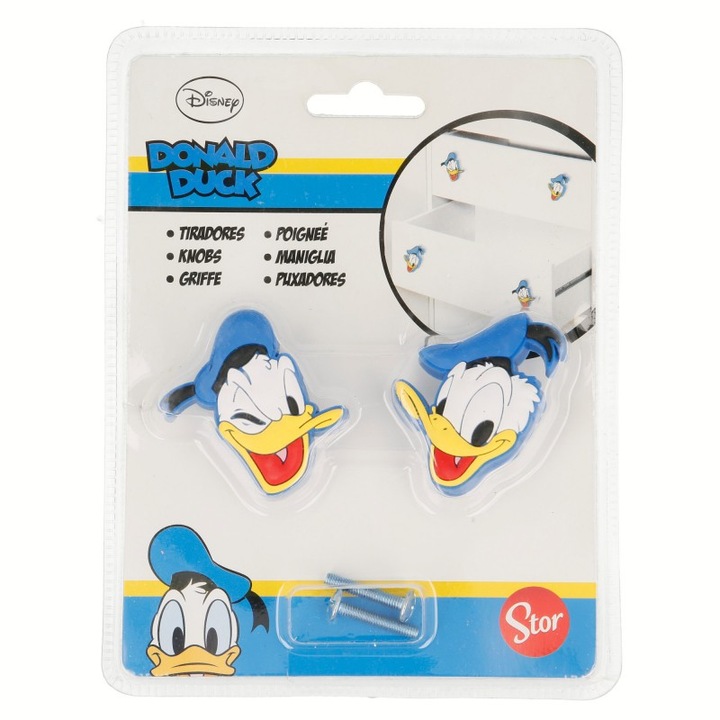 ND38_93616 Donald Duck - Дръжки за мебели (2 бр.)