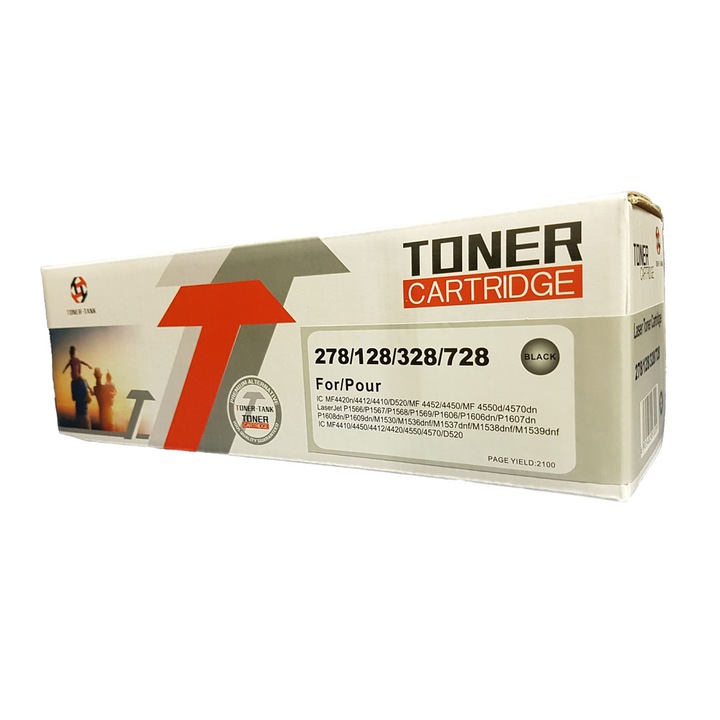 Cartus toner CE278A CRG728 compatibil HP 78A HP LaserJet P1566, P1567, P1568, P1569, P1606, P1607, P1608, P1609, M1530, M1536DNF, M1537DNF, M1538DNF, M1539DNF; Canon i-SENSYS MF4410, MF4450, MF4412, MF4420, MF4550, MF4570, imageCLASS D520, 2100 pag