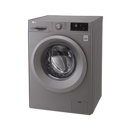 Masina de spalat rufe LG F4J5TN7S, Direct Drive, 8 kg, 1400 RPM, Clasa A+++, NFC, SmartDiagnosis, 60 cm, Argintiu