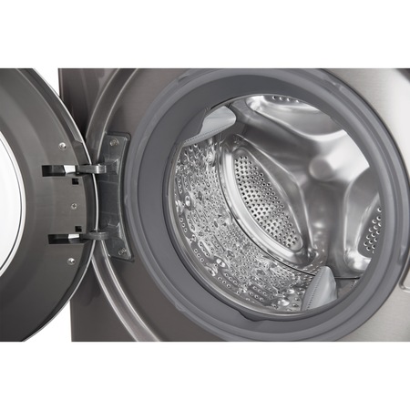 Masina de spalat rufe Slim LG F2J5WN7S, Direct Drive, 6.5 kg, 1200 RPM, Clasa A+++, 45 cm, Argintiu