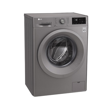 Masina de spalat rufe Slim LG F2J5WN7S, Direct Drive, 6.5 kg, 1200 RPM, Clasa A+++, 45 cm, Argintiu