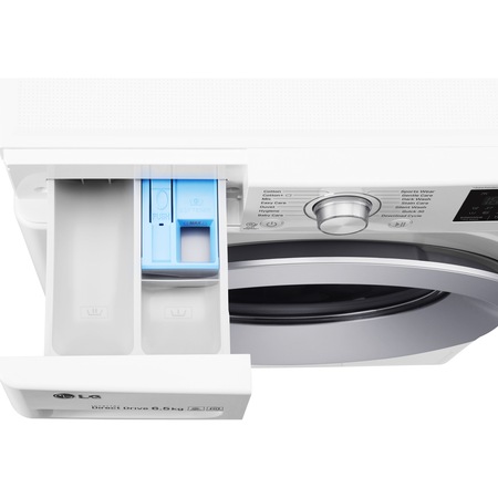 Masina de spalat rufe Slim LG F2J5WN4W, Direct Drive, 6.5 kg, 1200 RPM, Clasa A+++, 45 cm, Alb