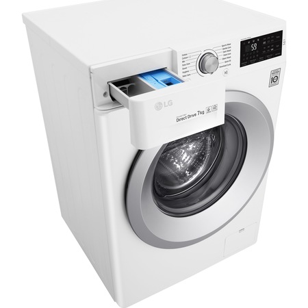 Masina de spalat rufe LG F2J5QN4W, Direct Drive, 7 kg, 1200 RPM, Clasa A+++, 60 cm, Alb