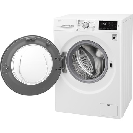 Masina de spalat rufe LG F2J5QN4W, Direct Drive, 7 kg, 1200 RPM, Clasa A+++, 60 cm, Alb