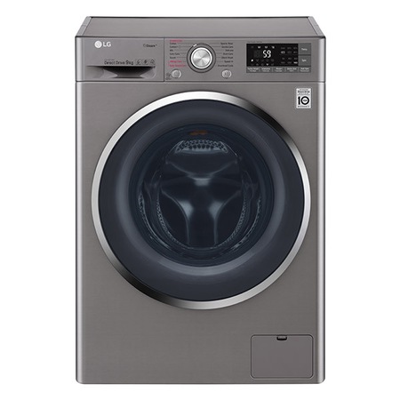 Masina de spalat rufe LG F4J7VY2S, Direct Drive, SpaSteam, Turbowash, Wifi, 9 kg, 1400 RPM, Clasa A+++, 60 cm, Argintiu