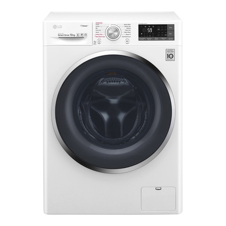 Masina de spalat rufe LG F4J7JY2W, Direct Drive, SpaSteam, Turbowash, Wifi, 10 kg, 1400 RPM, Clasa A+++, 60 cm, Alb