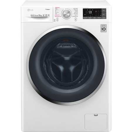 Masina de spalat rufe LG F4J7JY2W, Direct Drive, SpaSteam, Turbowash, Wifi, 10 kg, 1400 RPM, Clasa A+++, 60 cm, Alb