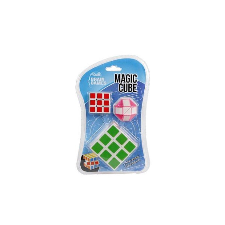Set 2 cuburi + puzzle, Brain Games, Multicolor