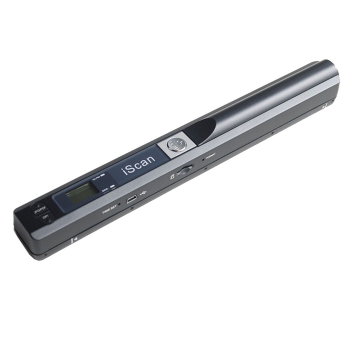 Scaner portabil iScan mini usor de folosit, cu ecran LCD/JPG, Tip A4 rezolutie 300DPI, 600DPI, 900DPI