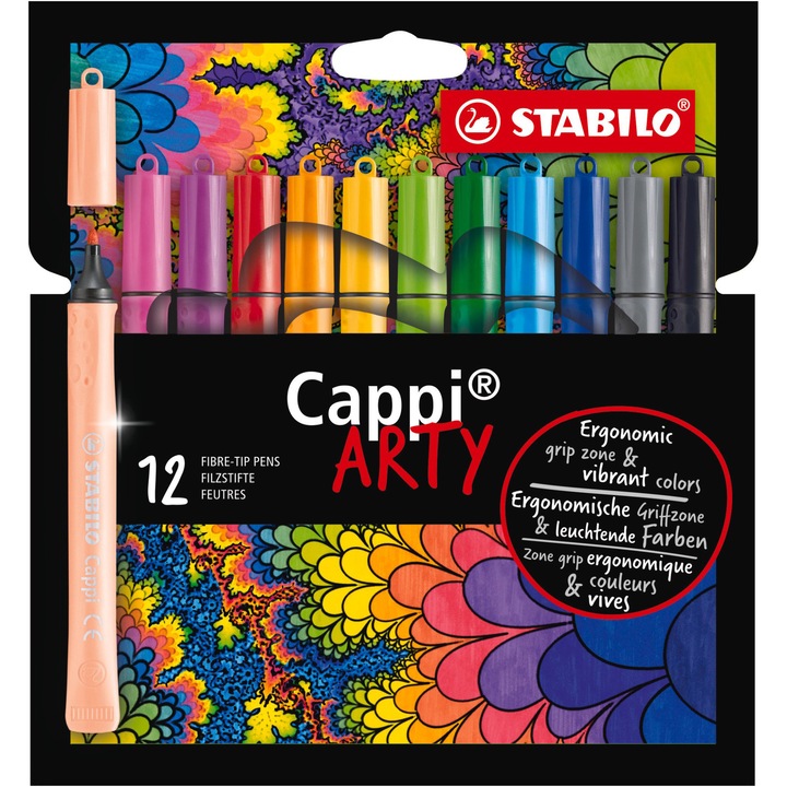 STABILO Cappi Arty Ergonomikus filctoll készlet, 12 db