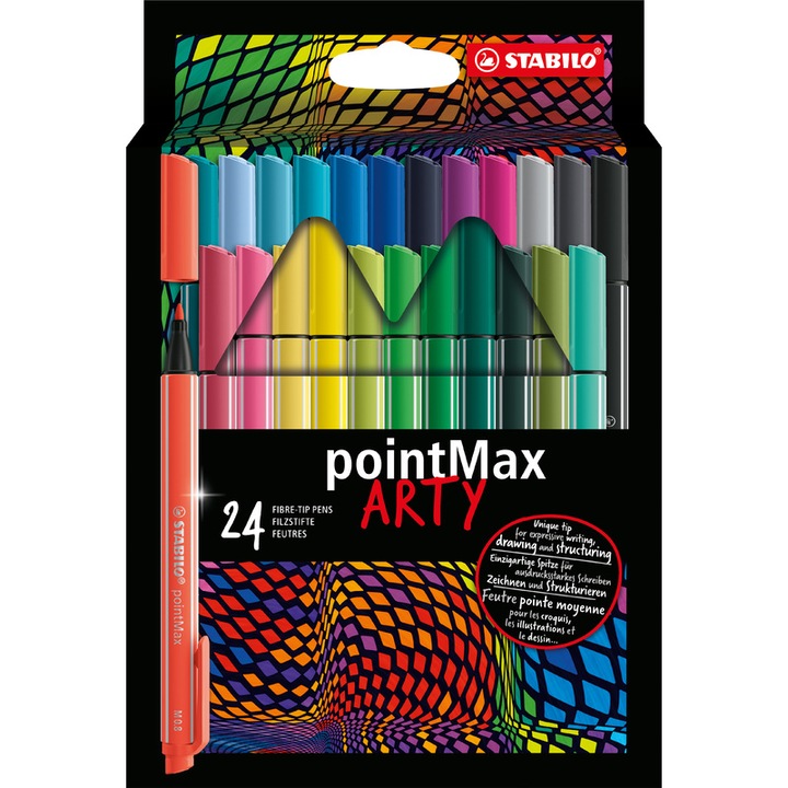 STABILO pointMax Arty Vastaghegyű filctoll készlet, Vegyes színű, 24 db