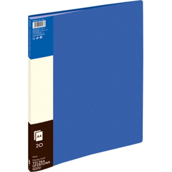 Папка за документи, голяма, А4, синя