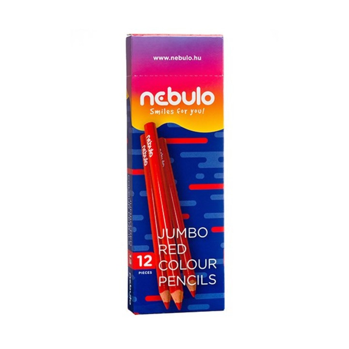 Színes ceruza, jumbo háromszög, Nebulo piros