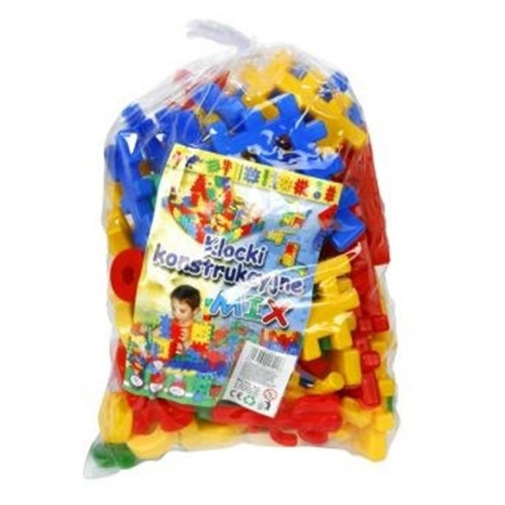 Blocuri de constructie, 60 buc, Plastic, Multicolor