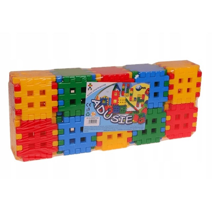 Set de constructie, 60 piese, Plastic, Multicolor