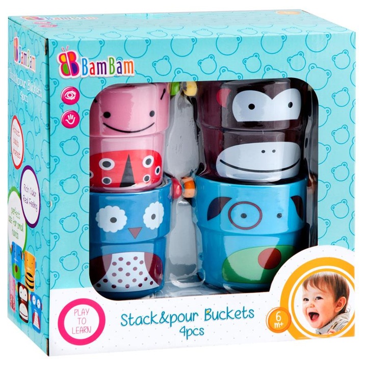 Fürdőjátékkészlet, Bam Bam, Többszínű