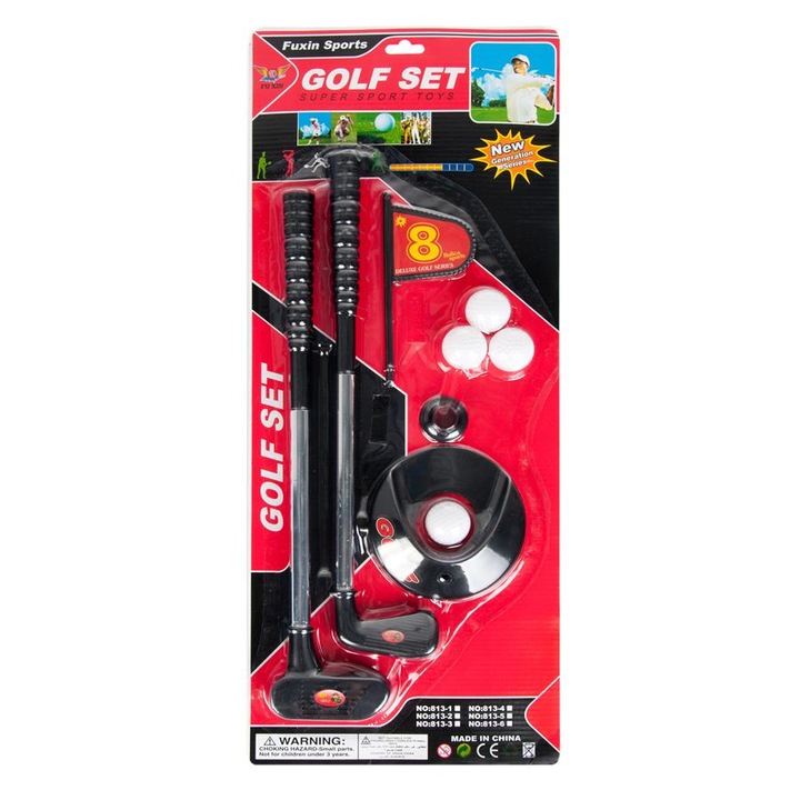 Голф комплект за деца, Mega Creative, Plastic, 3 години, Multicolor