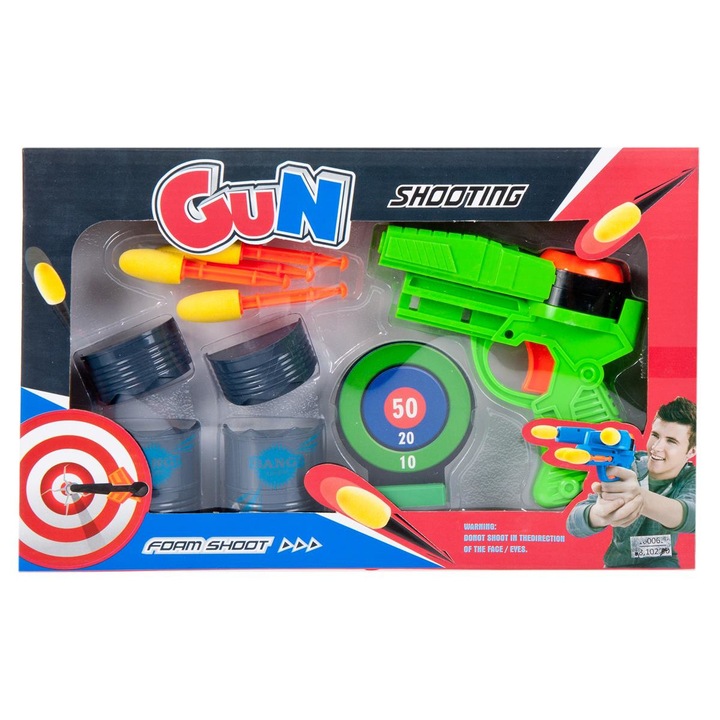 Arma de jucarie, 33X21X5 cm, Multicolor