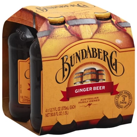 Bere Bundaberg fara alcool aromatizata cu ghimbir, sticla, 4 x 375ml