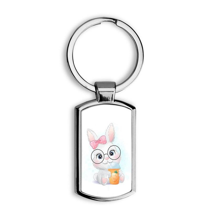 Breloc Mobiltokguru, Model iepura? 5, Metal, 8 cm, Multicolor