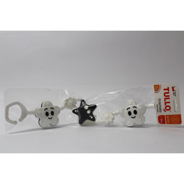 Детска количка Charm бяла/черна. 2x цвете. 1x звезда. 178 71780