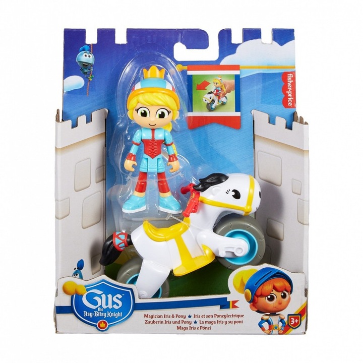 Комплект фигурки Gus Little - The Great Knight - Magic Iris and Pony, Fisher-Price, Multicolor