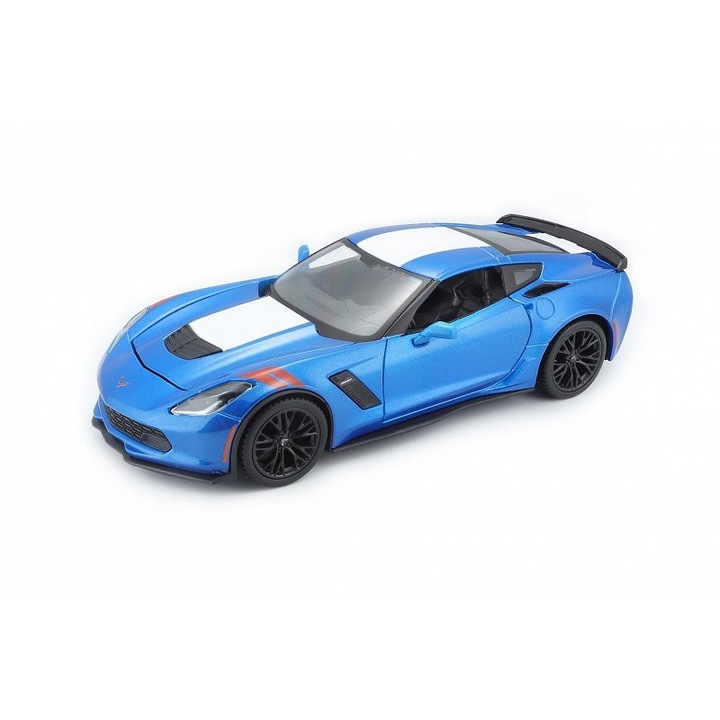 Corvette Grand Sport 2017 fém modell, 1:24, kék