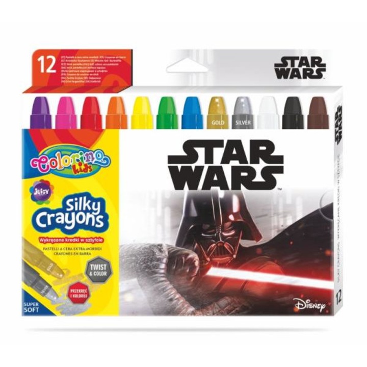 Set 12 creioane colorate Star Wars, Colorino, Multicolor