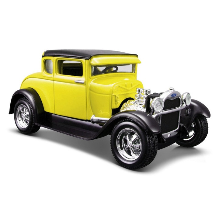 Ford Model A 1929 1/24 autómodell, sárga
