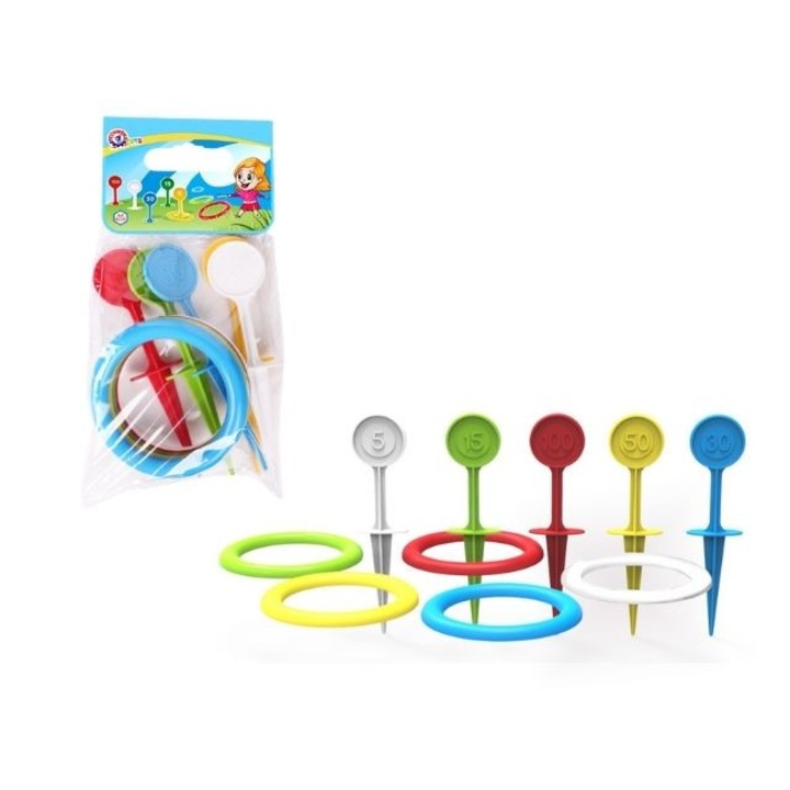 Játék dobógyűrűkkel, Többszínű