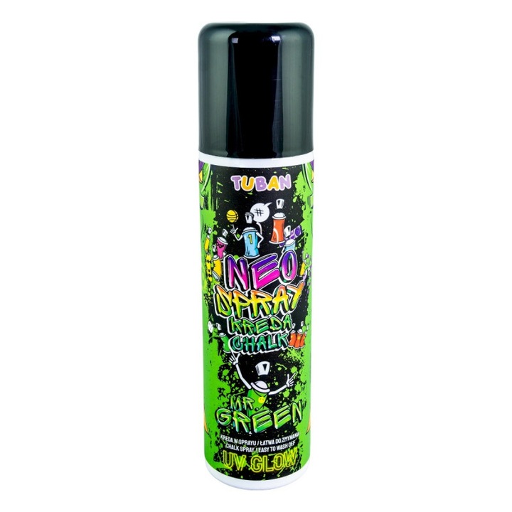 Spray cu creta, Tuban, Culoare verde, 150 ml