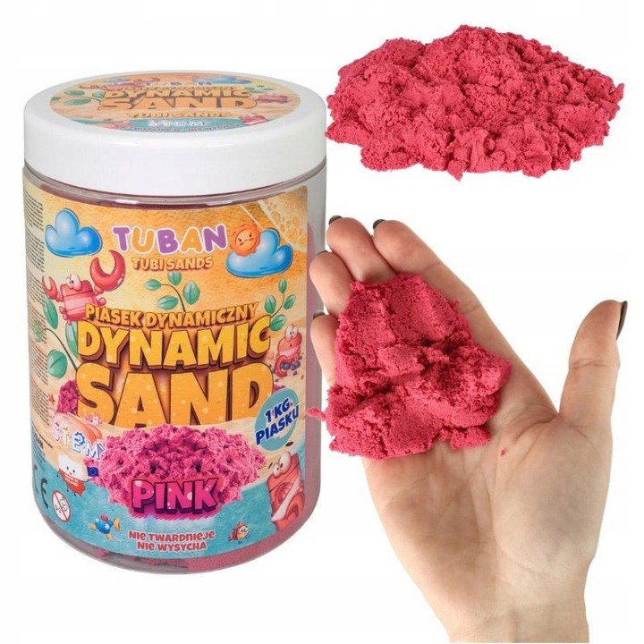 Nisip senzorial modelabil - roz, 1 kg