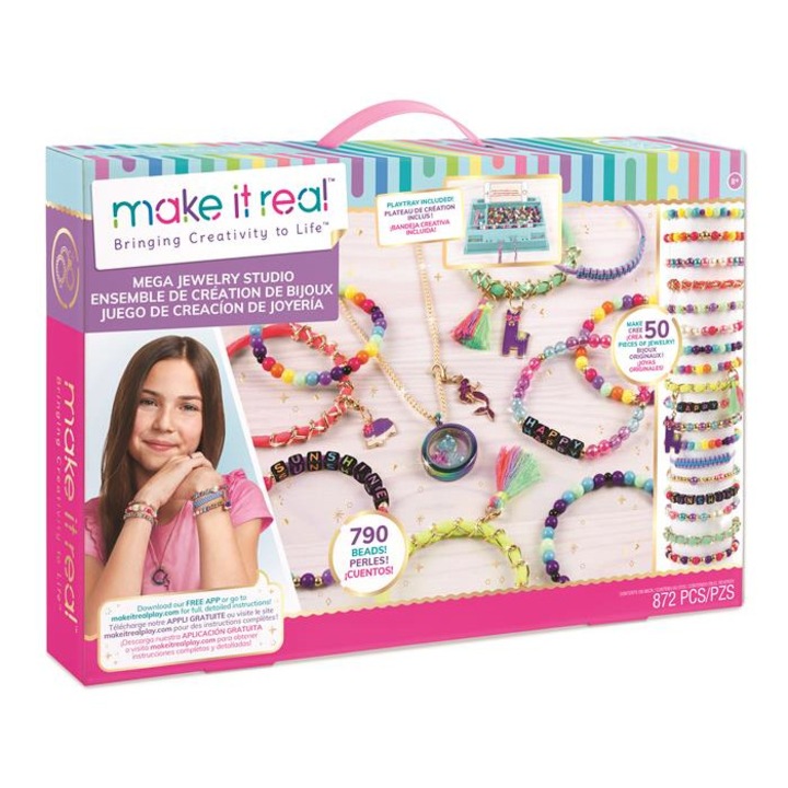 Kit realizare bratari, Make it real, Multicolor