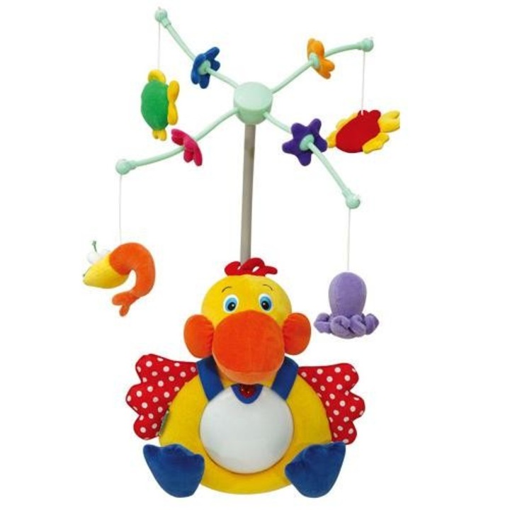 Carusel patut cu telecomanda Ks Kids, Sunete si lumini, Plastic, Multicolor