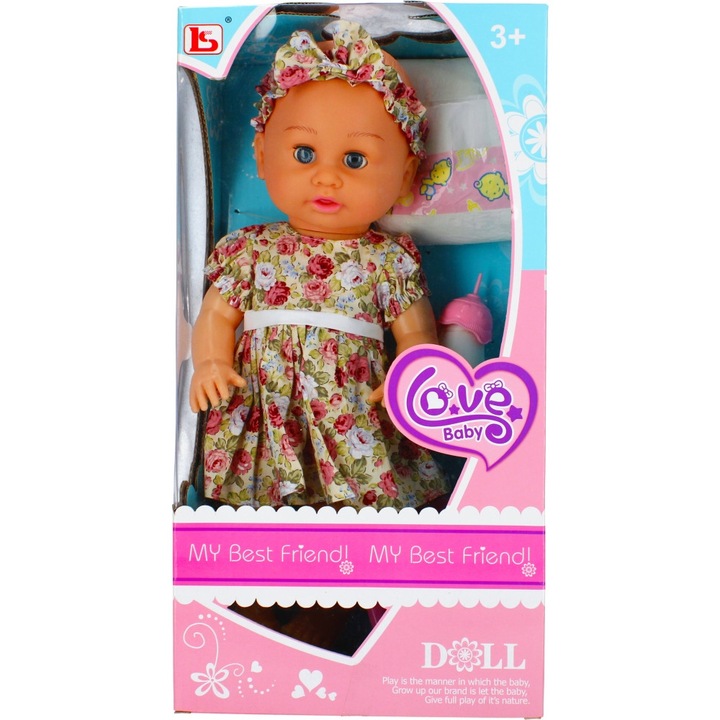 Baba, Műanyag, 40 cm, Többszínű