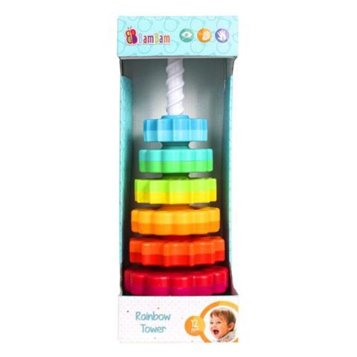 Piramida de jucarie, Bam Bam, Plastic, Multicolor