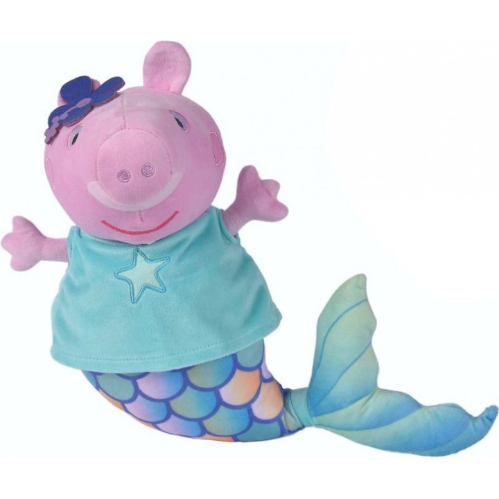 Peppa Pig Mermaid plüssjáték, 30 cm, Többszínű