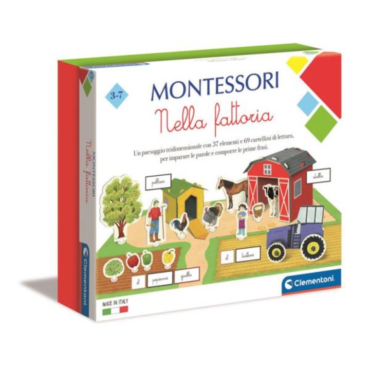 Joc Montessori - La ferma, Clementoni, 3-7 ani, Multicolor