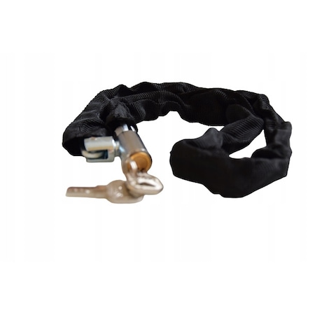 Lant antifurt bicicleta, Otel, 80 cm, Negru