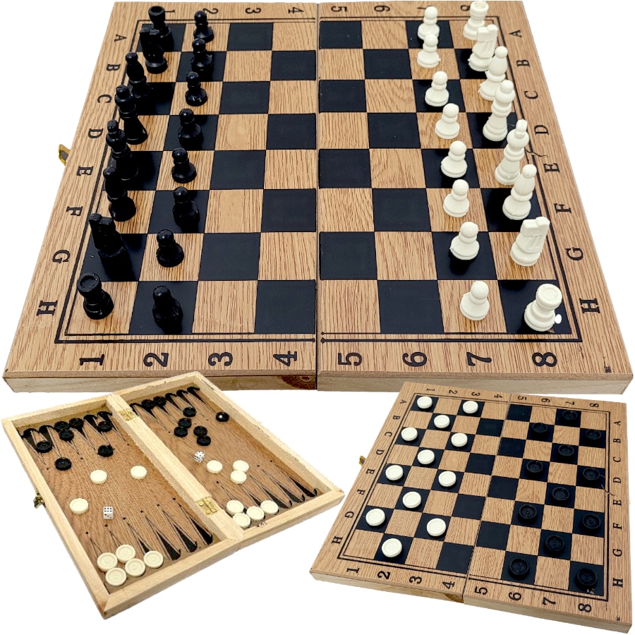 Tabla de sah Lemn #92 Tabla Negru/Maro eMAG ro